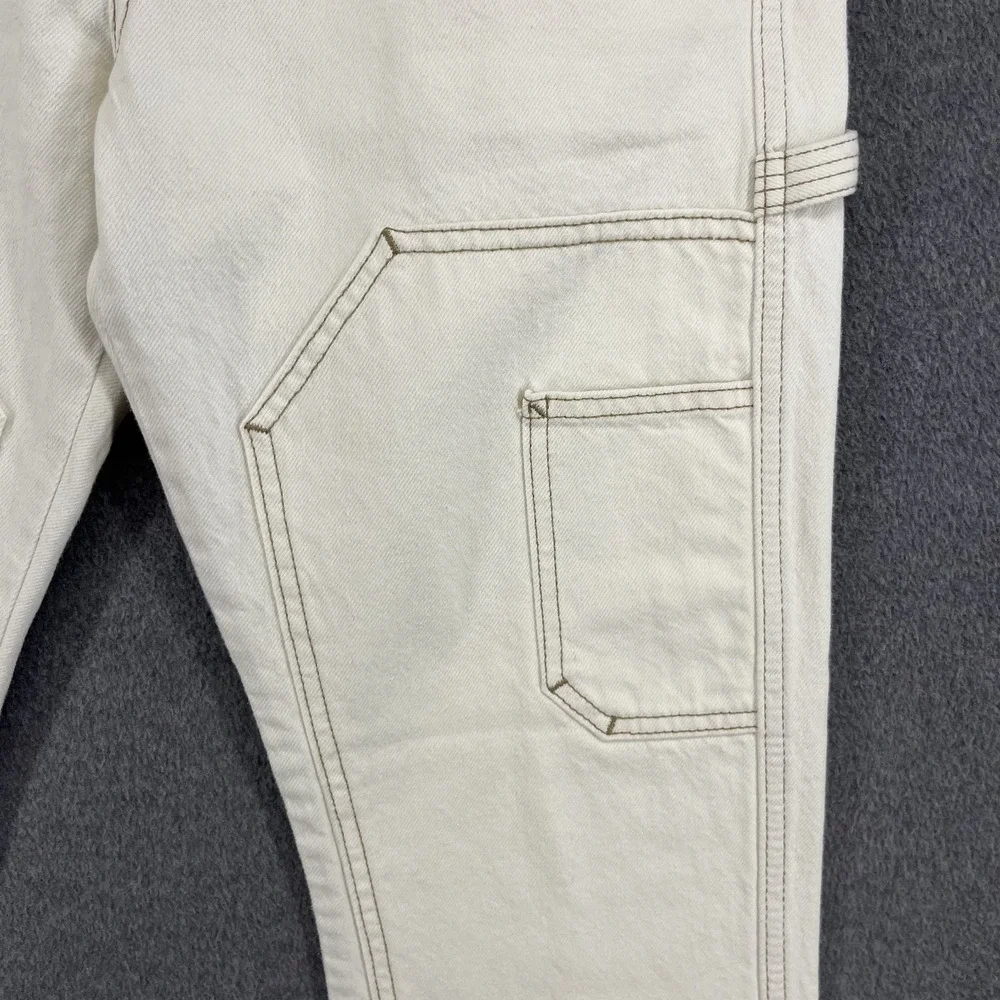 FRAME Jeans Le Slouch‎ Denim Womens 25 Cream Straight Low Rise cargo